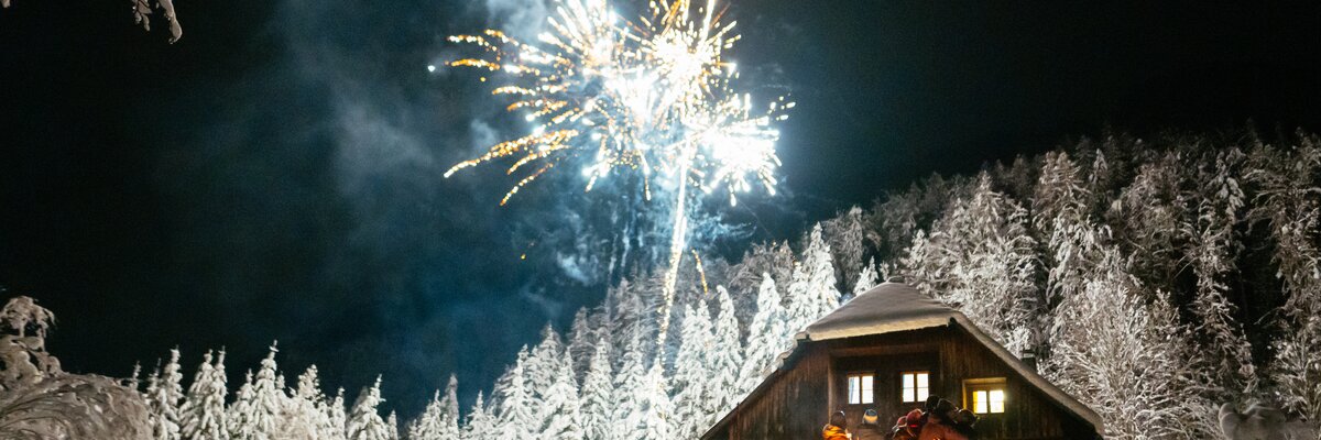 Feuerwerk vor der Obiralmhütte zur Silvester | © Urlaub am Bauernhof / Daniel Gollner