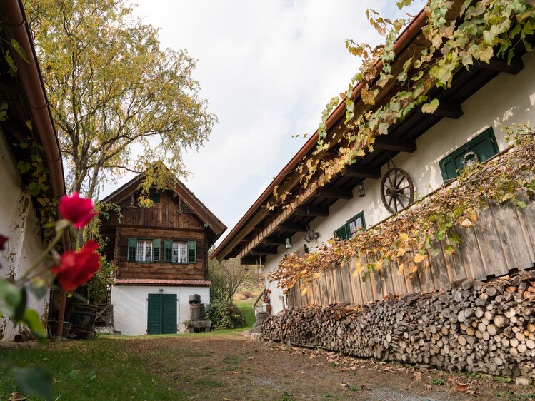 Kellerstöckl mit Brennholz | © Burgenland Tourismus GmbH / Birgit Machtinger