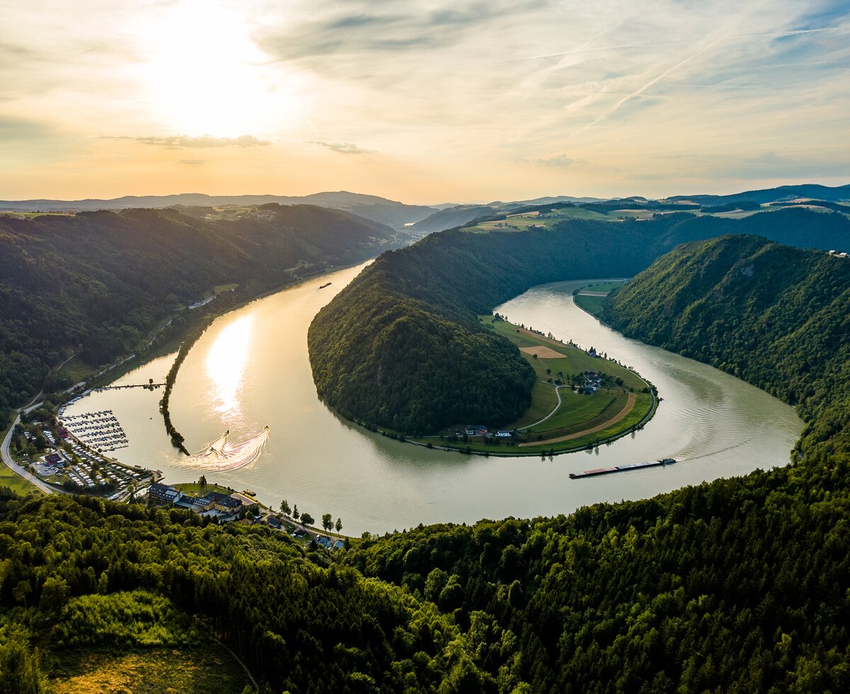 Blick auf die Schlögener Schlinge der Donau in Oberösterreich | © WGD Donau Oberösterreich Tourismus GmbH / Kaindlstorfer