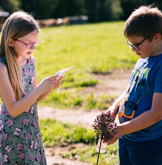 Kinder spielen draußen in der Natur | © Urlaub am Bauernhof Oberösterreich / Daniel Gollner