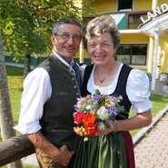 Gastgeber: Martina und Johann Prieler vom Biobauernhof Rinnergut | © Urlaub am Bauernhof Oberösterreich / Martina und Johann Prieler