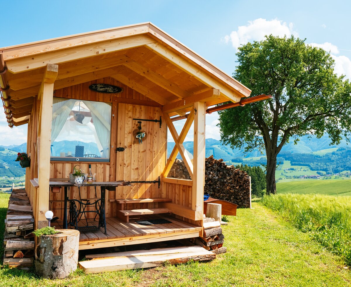 Hüttentraum am Hochhubergut in Aschach/Steyr, Nationalparkregion Kalkalpen | © Urlaub am Bauernhof Oberösterreich / Daniel Gollner