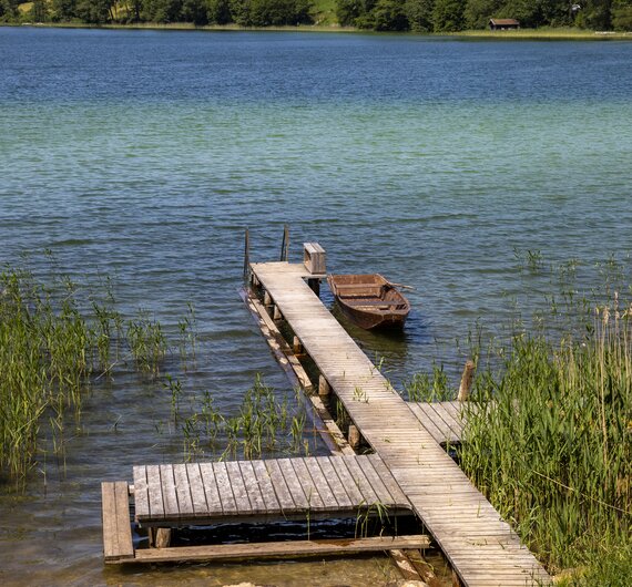 Steg am Badeplatz vom Ferienhof Ederbauer am Irrsee | © Urlaub am Bauernhof Österreich / Bernd Suppan