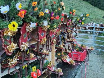 Kränze und Blumenschmuck für die Kühe | © Urlaub am Bauernhof / Gerhard Liebenberger 