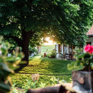 Hofansicht Landhofmühle mit idyllischem Garten  | © Urlaub am Bauernhof / Daniel Gollner