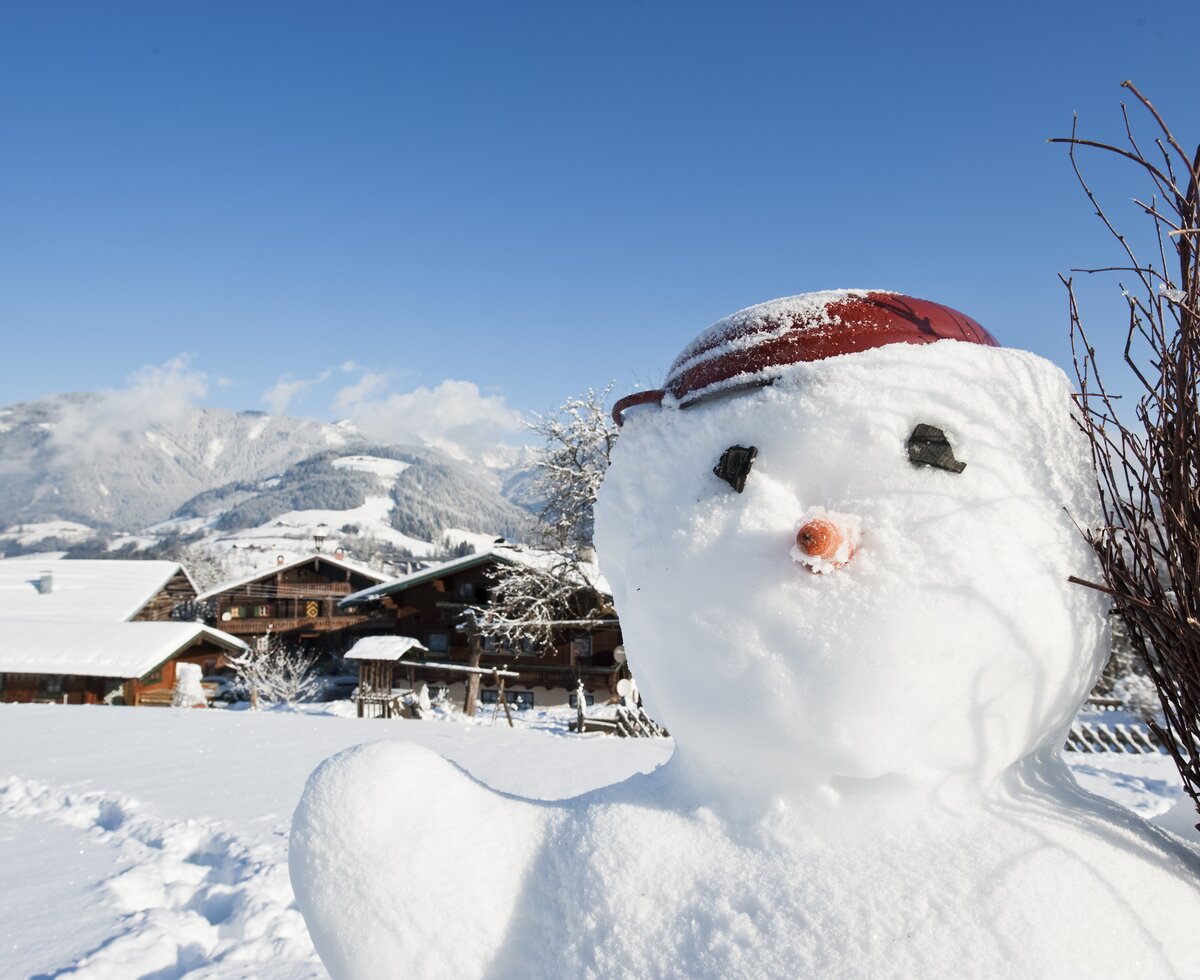 Schneemann in Winterlandschaft | © Urlaub am Bauernhof Österreich / Hans Huber