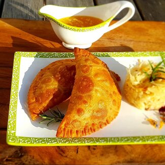 Fleischkrapfen vom Windhofgut in Annaberg, Salzburger Land | © Windhofgut / Andrea Schilchegger