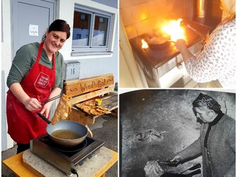 Zubereitung Lammertaler Dampflkrapfen, Andrea Schilchegger, Windhofgut in Annaberg, Salzburger Land | © Windhofgut / Familie Schilchegger