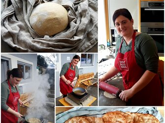 Zubereitung Lammertaler Dampflkrapfen, Andrea Schilchegger, Windhofgut in Annaberg, Salzburger Land | © Windhofgut / Familie Schilchegger