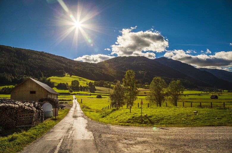 Sonnenschein, Landschaft, Außenaufnahme, am Hansalagut im Salzburger Lungau | © Urlaub am Bauernhof / Bernd Suppan