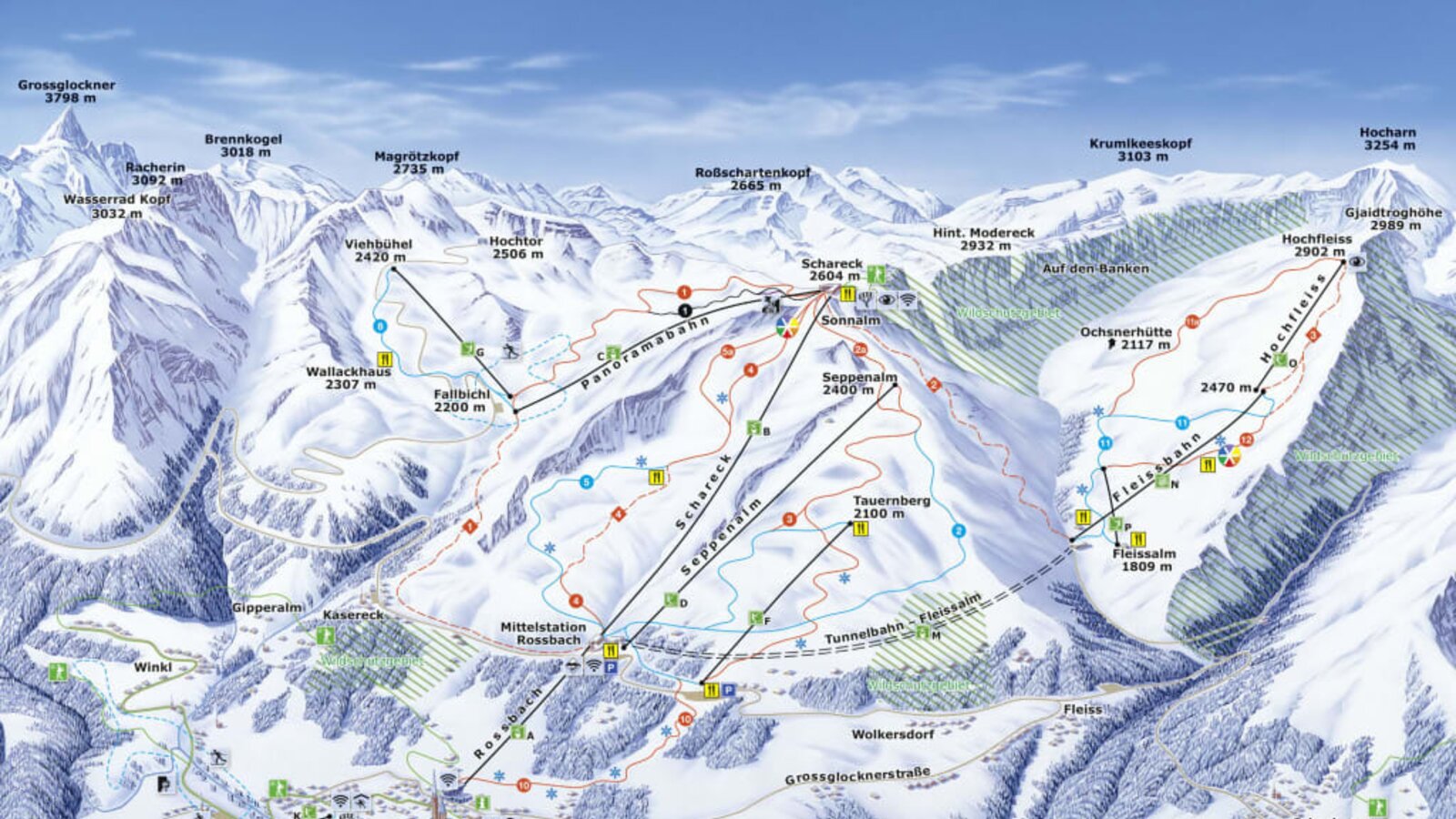 Schigebiet Heiligenblut Pistenplan