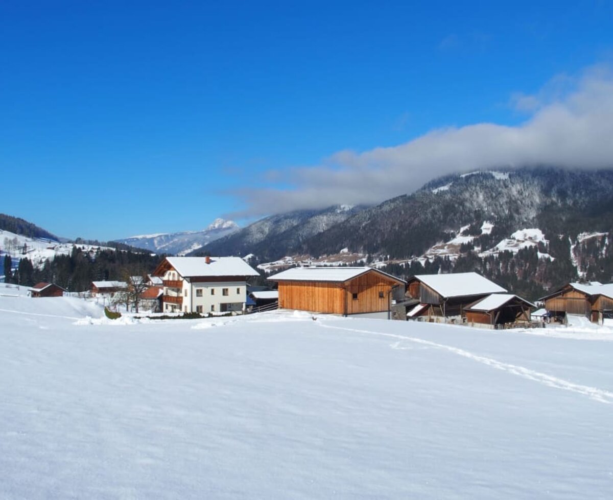 Bauernhof Ober im Schnee