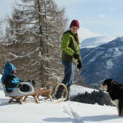 Winter-Familienurlaub mit Hund