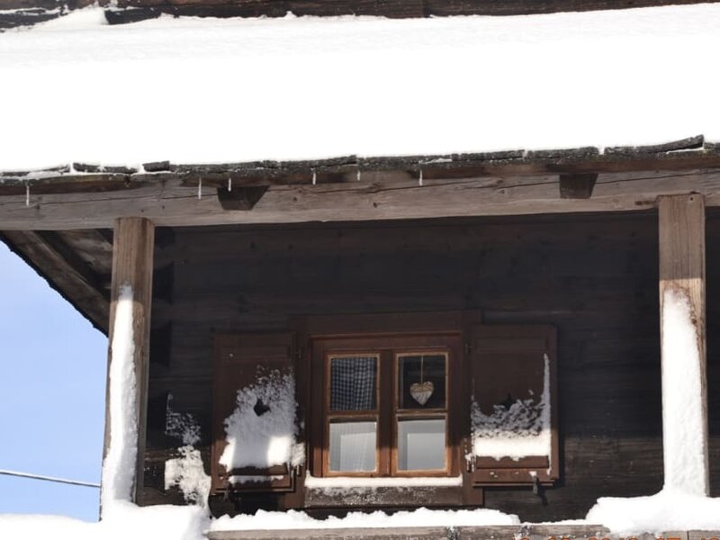 Ferienhäuschen im Winter