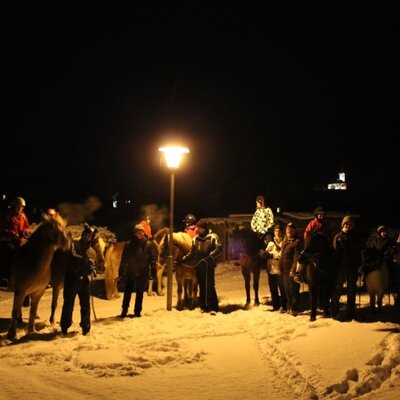 Der Winter auf dem Pferd