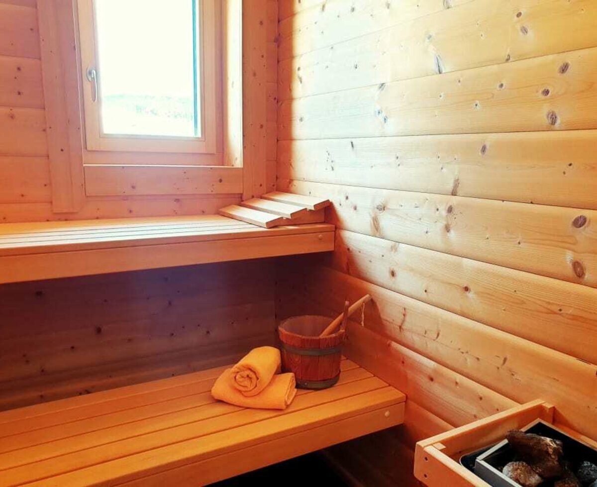 finnische Sauna in der Almhütte