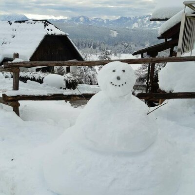 Schneemann im Glück :-)