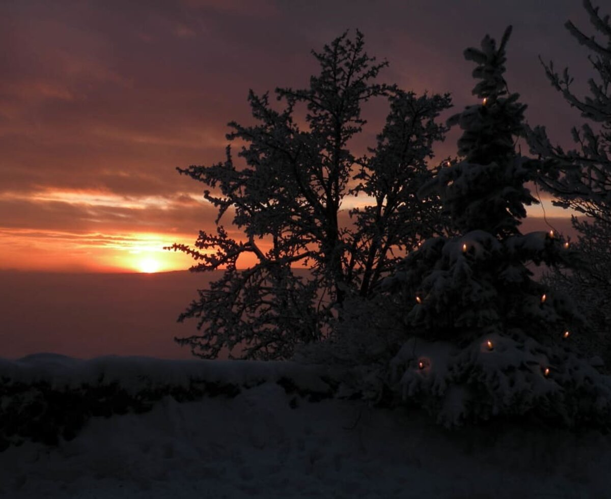 Weihnachten- Sonnenuntergang