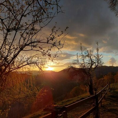 Sonnenuntergang auf der Kreinzhuabn