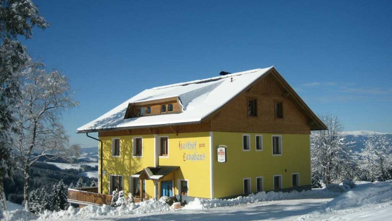 Gasthaus im Winter