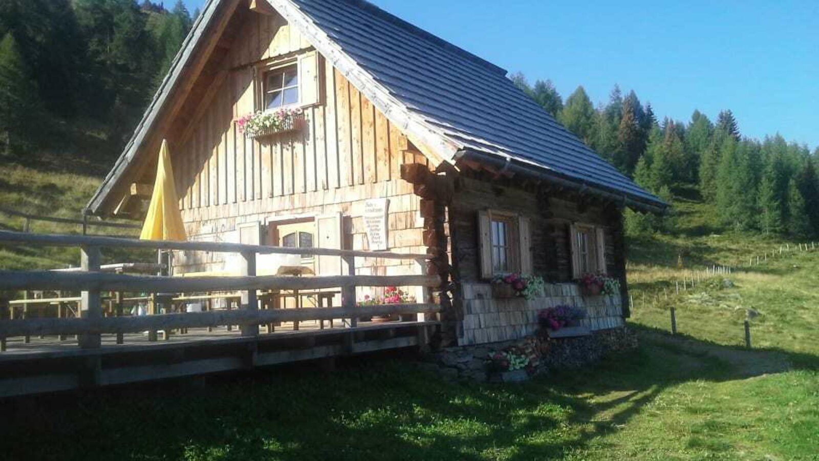 Unsere Gästehütte auf der Laußnitz Alm