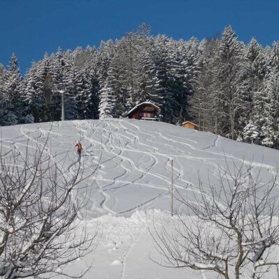 Panoramablick zu unserer Hütte