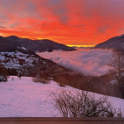 Abendrot über den Wolken@Strobl-Alm