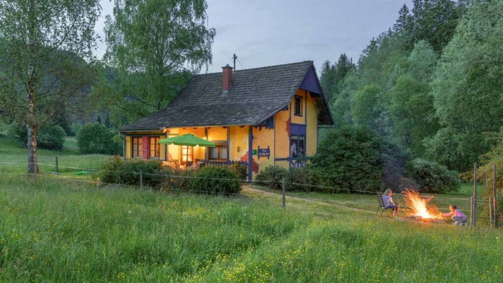 Villa Kunterbunt Stimmung am Abend