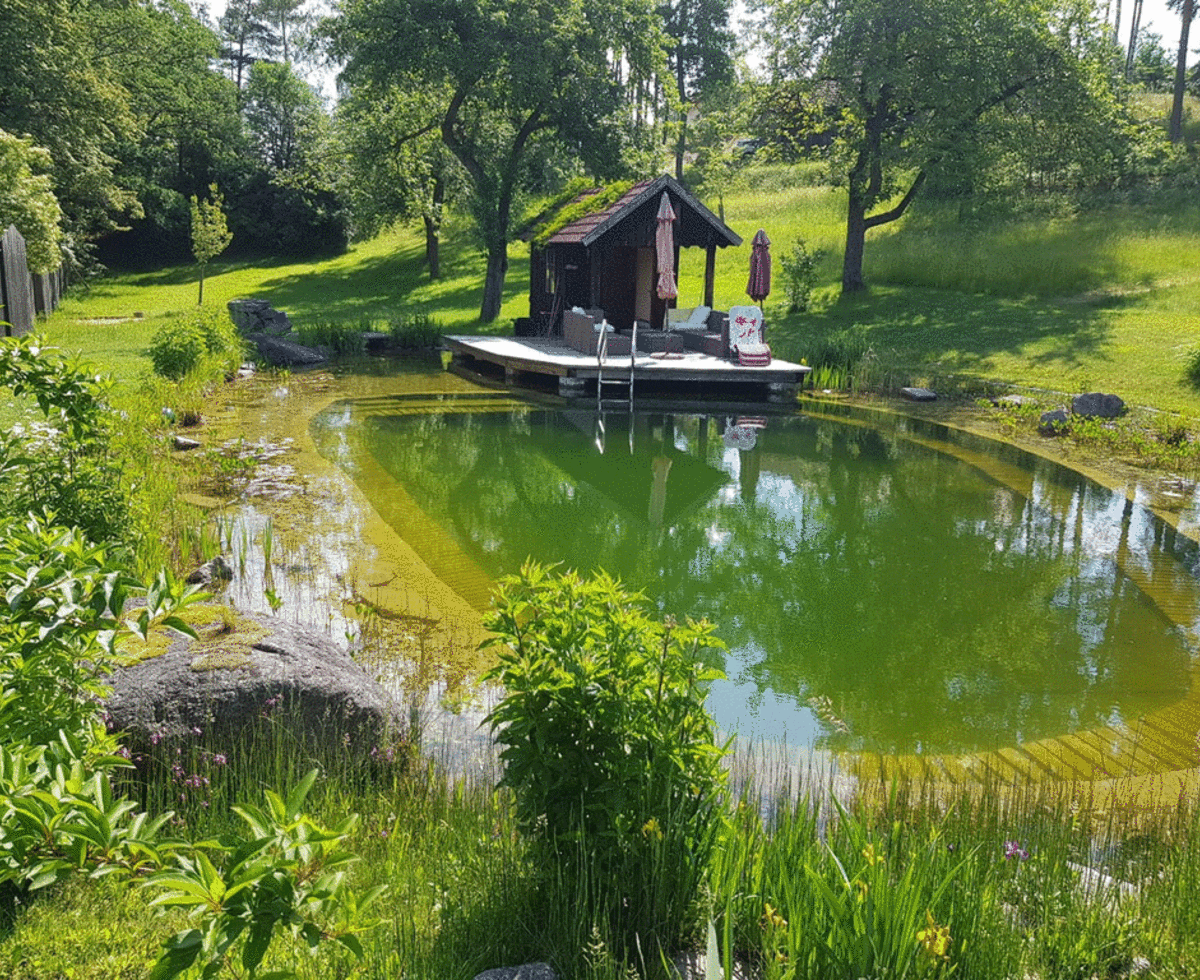 Ferienhaus Angel - Schwimmteich