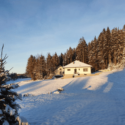 Ferienhaus am Bärentrail - Hausfoto Winter