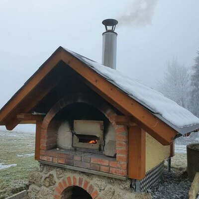 Ferienhaus Böhm am Bärentrail - unser Brotbackofen