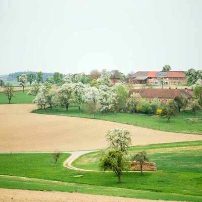 Panoramablick zu unserem Hof