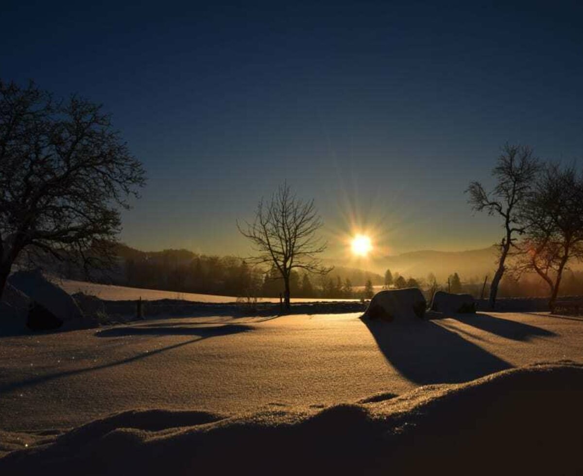 Sonnenaufgang im Winter