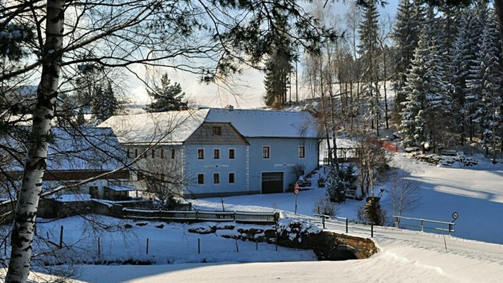 Simandlmühle - Hof im Winter