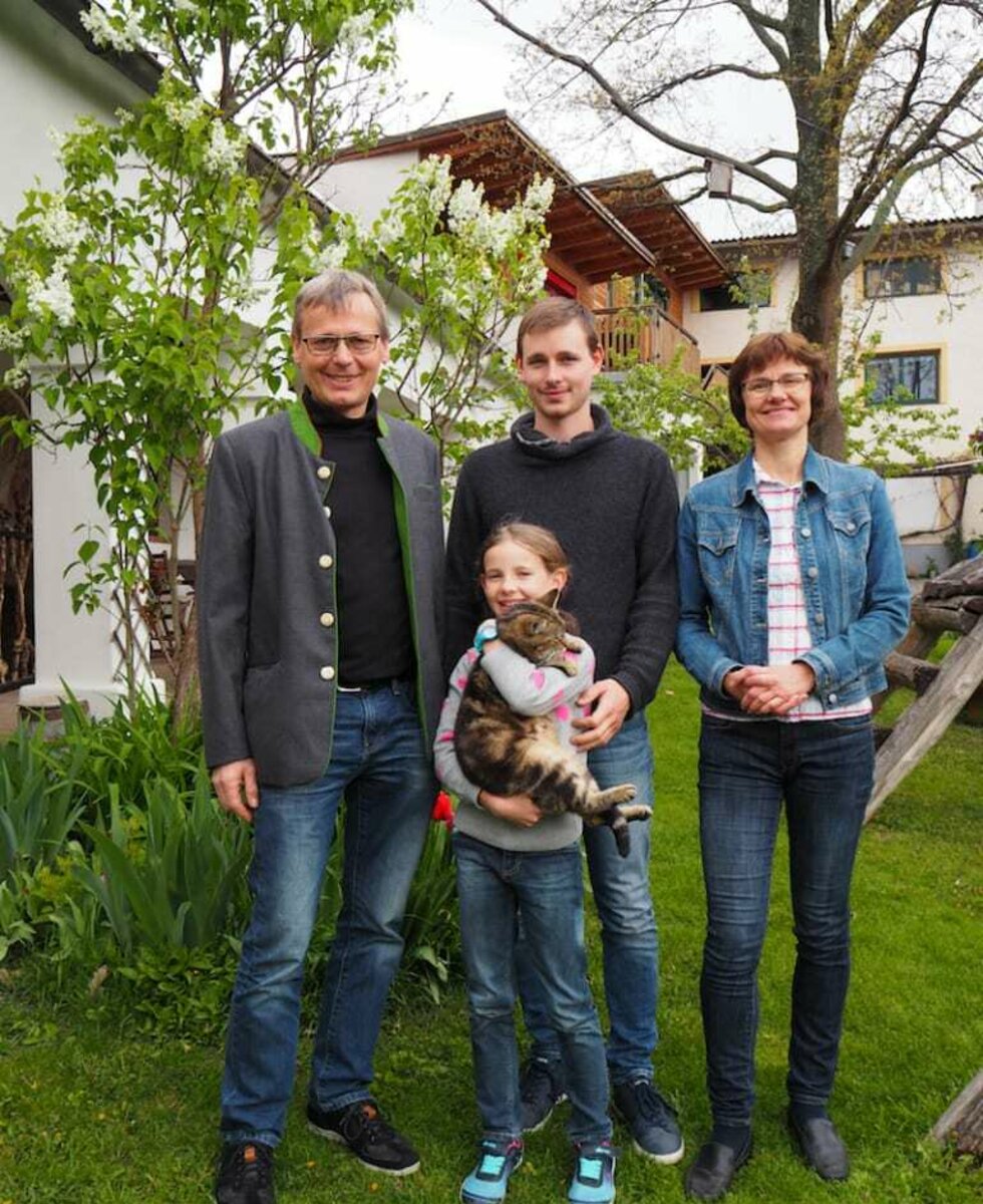 Familie im Frühling