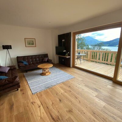 Wohnzimmer Attersee Chalet Birne