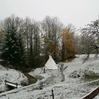 Tipi im Winter