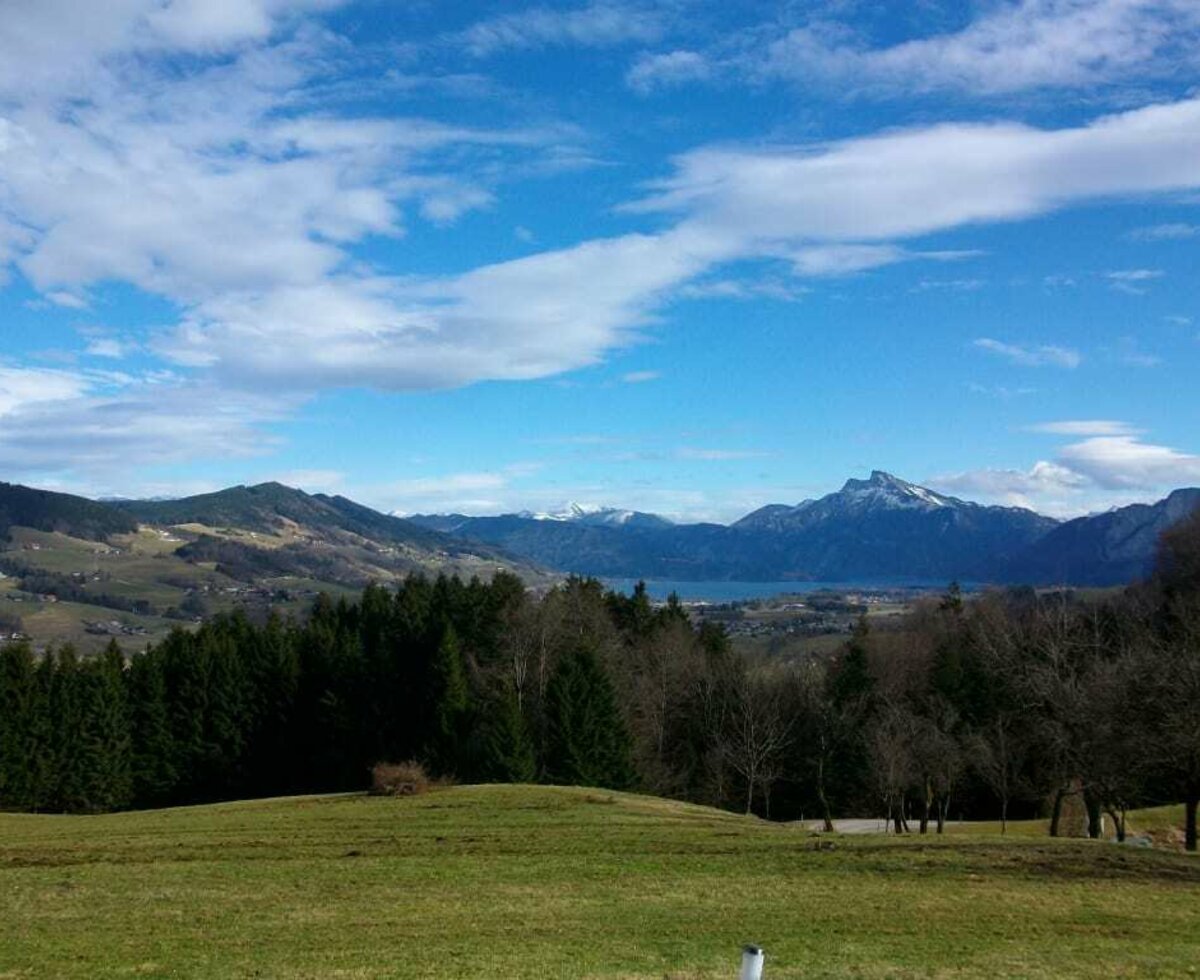 Frühling Mondsee mit Schafberg