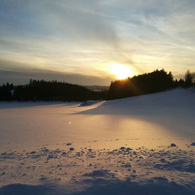 Sonnenuntergang im Winter