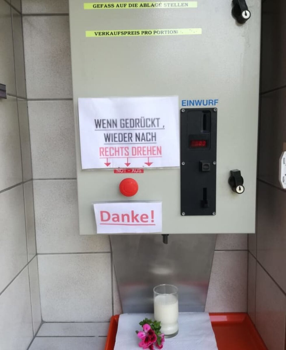 Milchautomat - Milch von unseren Kühen