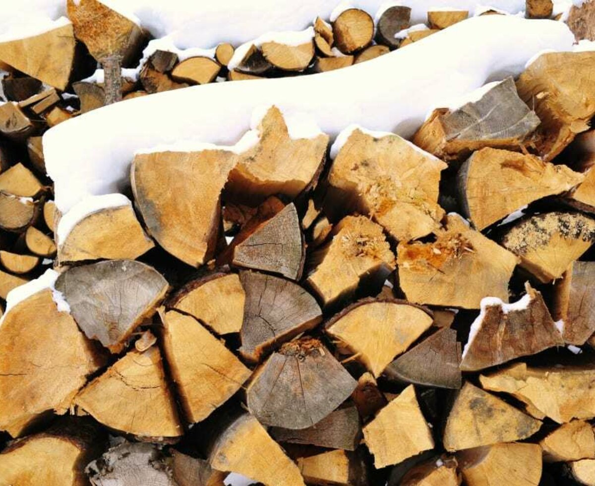 Holzvorrat für gemütliche Stunden