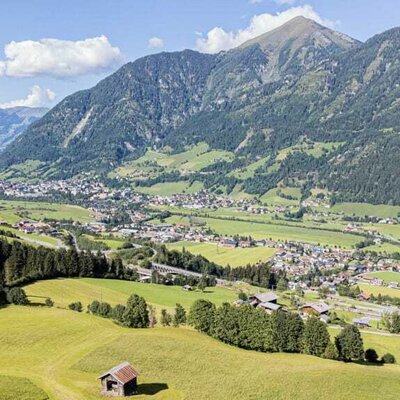 Aussicht vom Hartlgut über das Gasteinertal