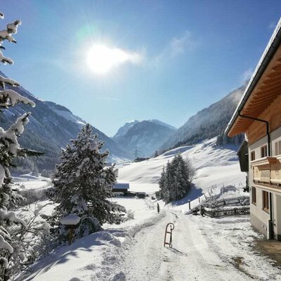 Bergblick mit Balkon der FeWo