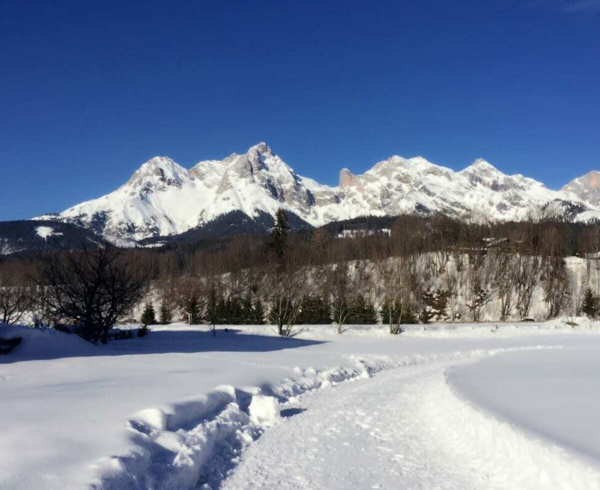 Ausblick Steinernes Meer Winter von der Reitbahn