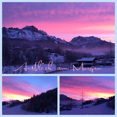 Ausblick vom Balkon im Winter