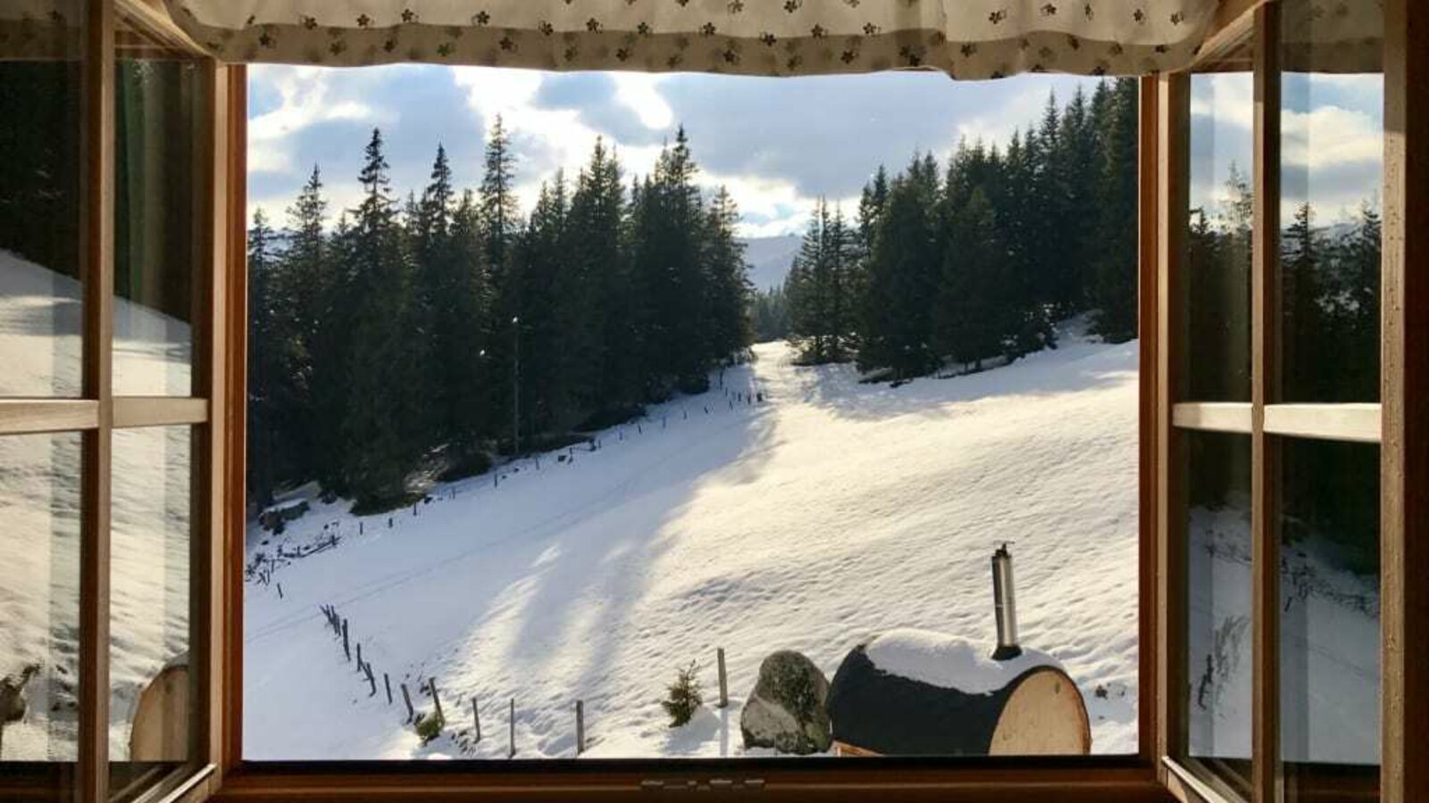 Blick vom Schlafzimmer aus