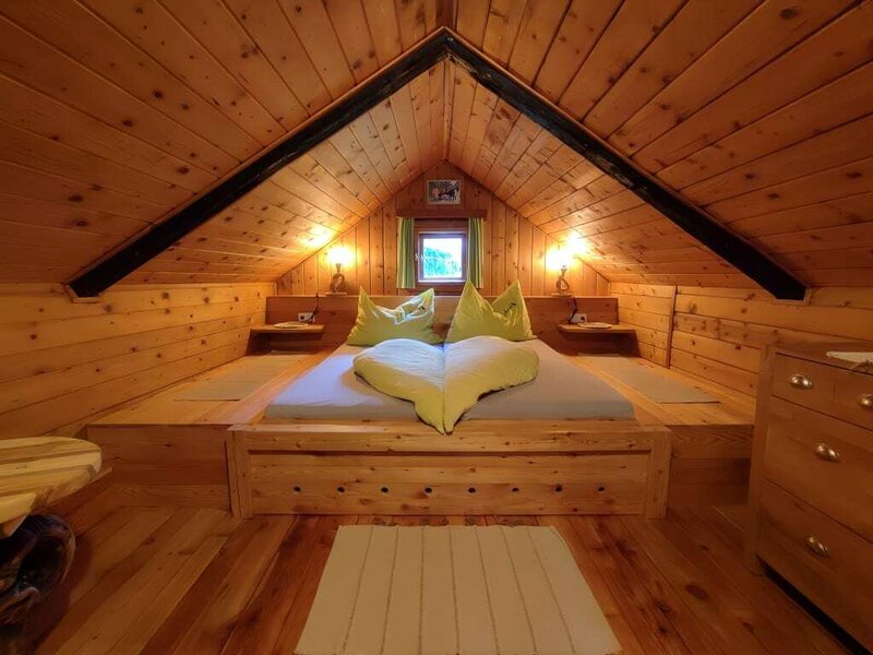 Almhütte Auszeit Schlafzimmer