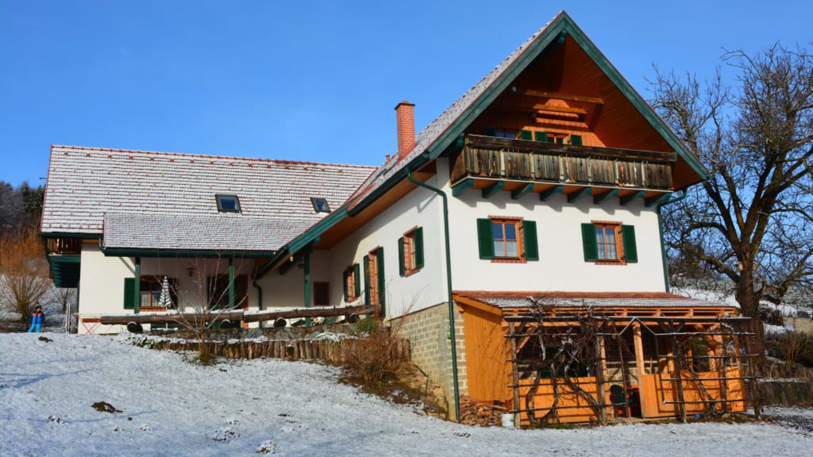 Ferienhaus im Winter