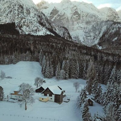 Das Ferienhaus Stückler aus der Vogelperspektive