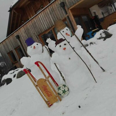 Schneemann/frau/familie